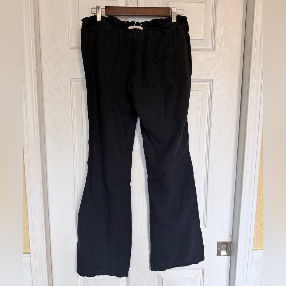 Roxy Black Linen Pants - Picture 5 of 9